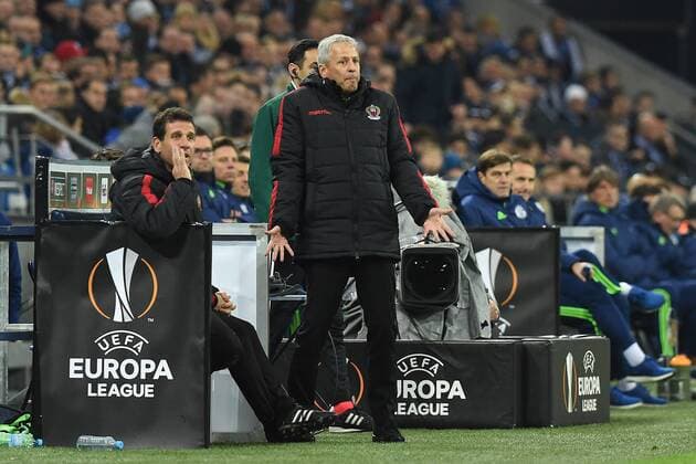 Fußball Europa League Gruppenphase 5. Spieltag Schalke 04 - OGC Nizza am 24.11.2016 in der Veltins Arena in Gelsenkirchen Lucien Favre ( Trainer Nizza ) xRx