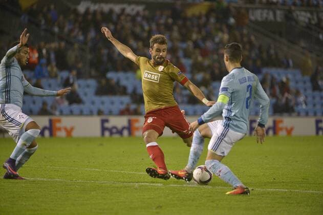 Standard s Orlando Sa pictured during a game of the fifth day of the group stage (Group G) of the Europa League competition between Spanish team Celta Vigo and Belgian club Standard de Liege, Thursday 24 November 2016, in Vigo, Spain. NICOLASxLAMBERT  x04982571x