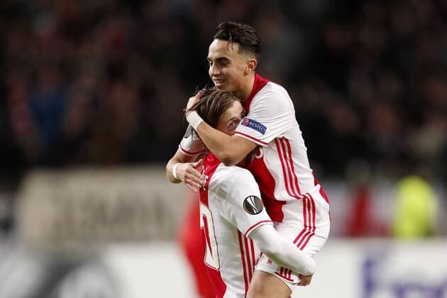 (L-R) Lasse Schone of Ajax, Abdelhak Nouri of Ajaxduring the UEFA Europa League group G match between Ajax Amsterdam and Panathinaikos FC at the Amsterdam Arena on November 24, 2016 in Amsterdam, The Netherlands Ajax v Panathinaikos FC UEFA Europa League 2016 2017 xVIxxIVx 6639991