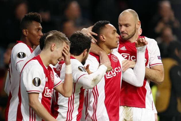 (L-R) Mateo Cassierra of Ajax, Vaclav Cerny of Ajax, Amin Younes of Ajax, Kenny Tete of Ajax, Heiko Westermann of Ajaxduring the UEFA Europa League group G match between Ajax Amsterdam and Panathinaikos FC at the Amsterdam Arena on November 24, 2016 in Amsterdam, The Netherlands Ajax v Panathinaikos FC UEFA Europa League 2016 2017 xVIxxIVx 6640118