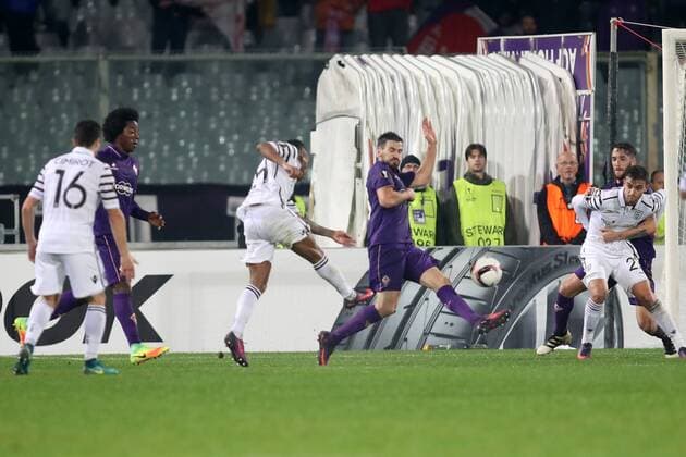 Il gol del 2-3 di Garry Rodrigues Paok Goal Celebration Paok Firenze 24-11-2016 Stadio Artemio Franchi Europa League Fiorentina - Paok Foto Luca Pagliaricci Insidefoto LucaxPagliaricci