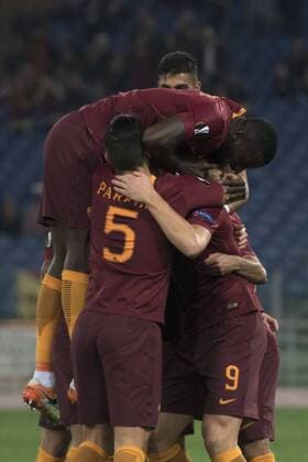 Fußball, EL, AS Rom - Viktoria Pilsen Esultanza Gol Edin Dzeko Roma Goal celebration Europa Football League 2016 2017 AS Roma - Viktoria Plzen AndreaxStaccioli