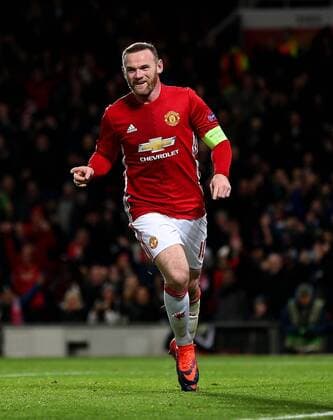 Wayne Rooney of Manchester United ManU celebrates after scoring his sides first goal during the UEFA Europa League match at Old Trafford, Manchester. Picture date: November 24th 2016. Pic Matt McNulty Sportimage EDITORIAL USE ONLY. No use with unauthorised audio, video, data, fixture lists, club league logos or live services. Online in-match use limited to 120 images, no video emulation. No use in betting, games or single club league player publications.
