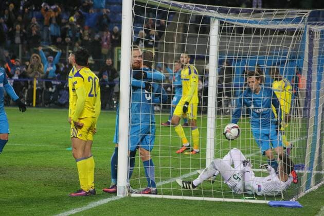 Of The Russian Federation. Saint-Petersburg. The Petrovsky Stadium. The UEFA Europa League. Zenit - Maccabi. Tel Aviv. Football match. Alexander Kokorin. MaksimxKonstantinov 