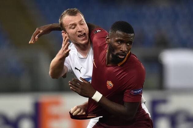Bilder des Tages - SPORT Michael Krmencik Plzen, Antonio Rudiger Roma Europa Football League 2016 2017 AS Roma - Viktoria Plzen AndreaxStaccioli