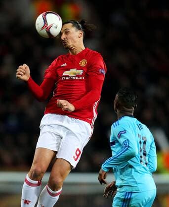 Zlatan Ibrahimovic of Manchester United ManU during the UEFA Europa League match at Old Trafford, Manchester. Picture date: November 24th 2016. Pic Matt McNulty Sportimage EDITORIAL USE ONLY. No use with unauthorised audio, video, data, fixture lists, club league logos or live services. Online in-match use limited to 120 images, no video emulation. No use in betting, games or single club league player publications.