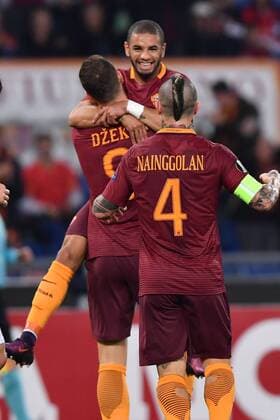 Fußball, EL, AS Rom - Viktoria Pilsen Europa Football League 2016 2017 AS Roma - Viktoria Plzen esultanza gol Edin Dzeko 