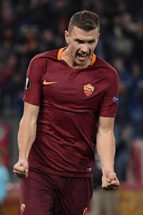 Esultanza Gol Edin Dzeko Roma Goal celebration 2-1 Europa Football League 2016 2017 AS Roma - Viktoria Plzen AndreaxStaccioli