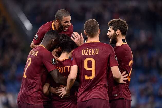 Fußball, EL, AS Rom - Viktoria Pilsen November 24, 2016 - Rome, Italy - Diego Perotti of Roma celebrates after scoring third goal during the UEFA Europa League match between Roma and Viktoria Plzen at Stadio Olimpico, Rome, Italy on 24 November 2016. Roma v Viktoria Plzen - UEFA Euope League  - ZUMAn230 20161124_zaa_n230_244