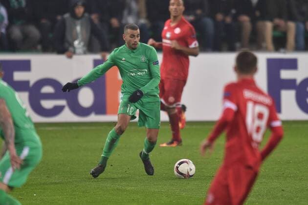 Oussama Tannane (saint etienne) FOOTBALL : AS Saint Etienne vs FSV Mainz 05 - Europa League - Groupe C - 24 11 2016 FredericChambert Panoramic 