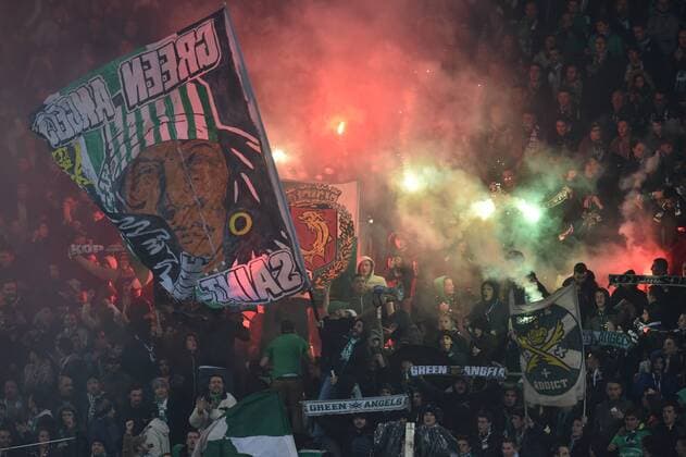 Supporters (saint etienne) FOOTBALL : AS Saint Etienne vs FSV Mainz 05 - Europa League - Groupe C - 24 11 2016 FredericChambert Panoramic 