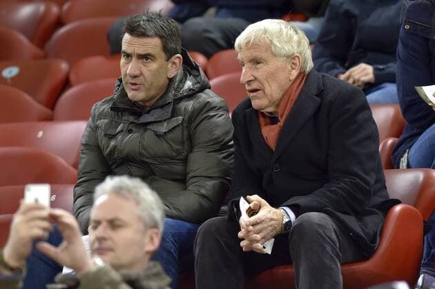 Li. Laurent Prince, SFV, re. Manager Legende Erich Vogel, FC Zuerich - Villareal CF, Europa League, Fussball, 24.11.2016 