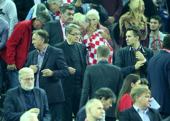 Davis Cup finals, Croatia - Argentina, day one 25.11.2016., Arena Zagreb, Zagreb - Davis Cup finals, Croatia - Argentina, Marin Cilic - Federico Delbonis. Miroslav Ciro Blazevic  IgorxKralj PIXSELL