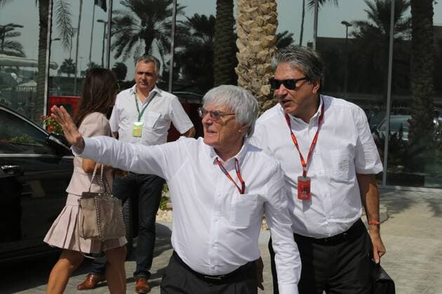 Abu Dhabi Grand Prix, UAE 24 - 27 November 2016 26.11.2016 - Bernie Ecclestone (GBR), President and CEO of FOM and Pasquale Lattuneddu (ITA), FOM 