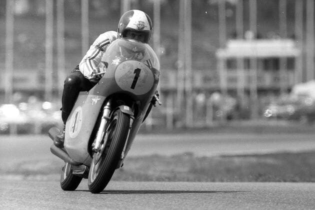 Training Großer Preis von Deutschland 1973 auf dem Hockenheimring, Giacomo Agostini (Italien)