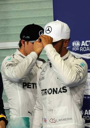 Nico Rosberg; Lewis Hamilton; Mercedes Grand Prix, formula 1 GP, Abu Dhabi, Yas Marina Circuit, VAE, 26.11.2016 Photo:mspb Jerry Andre Nico Rosberg; Lewis Hamilton; formula 1 GP, Abu Dhabi,