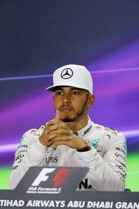 Abu Dhabi Grand Prix, UAE 24 - 27 November 2016 26.11.2016 - Qualifying, press conference PK Pressekonferenz Lewis Hamilton (GBR) Mercedes AMG F1 W07 Hybrid 
