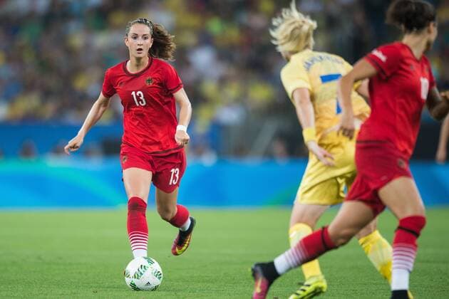 Am Ball: Sara Daebritz (GER Bayern Muenchen). 14.Wettkampftag am 19.08.2016: Fussball, Finale der Frauen, Schweden gegen Deutschland im Estadio do Maracana, Rio. Olympische Sommerspiele in Rio De Janeiro, Brasilien 2016,