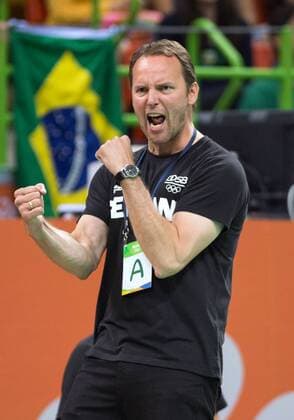 Jubel von Cheftrainer Dagur Sigurdsson (GER) 16.Wettkampftag am 21.08.2016: Handball, Spiel um Platz 3 der Maenner, Polen gegen Deutschland in der Future Arena, Rio. Olympische Sommerspiele in Rio De Janeiro, Brasilien 2016,