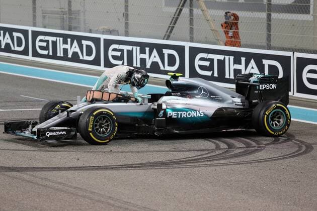 Abu Dhabi Grand Prix, UAE 24 - 27 November 2016 27.11.2016 - Race, 2nd place Nico Rosberg (GER) Mercedes AMG F1 W07 Hybrid and Champion 2016 