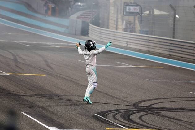 Abu Dhabi Grand Prix, UAE 24 - 27 November 2016 27.11.2016 - Race, 2nd place Nico Rosberg (GER) Mercedes AMG F1 W07 Hybrid and Champion 2016 