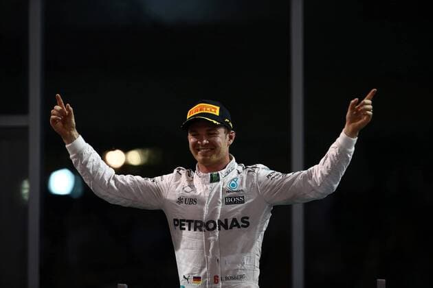 Formel 1, GP von Abu Dhabi, Nico Rosberg ist Weltmeister Abu Dhabi Grand Prix, UAE 24 - 27 November 2016 27.11.2016 - Race, 2nd place Nico Rosberg (GER) Mercedes AMG F1 W07 Hybrid and Champion 2016 