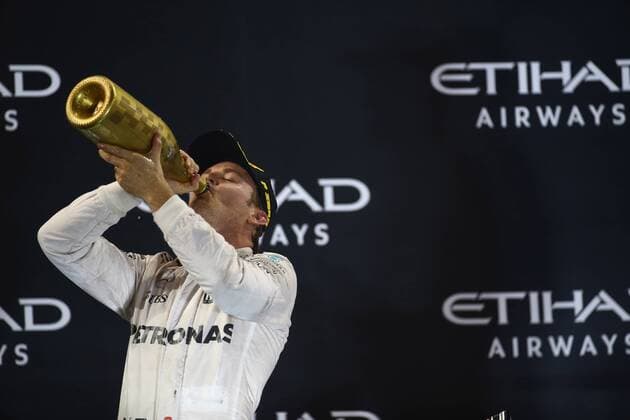 Abu Dhabi Grand Prix, UAE 24 - 27 November 2016 27.11.2016 - Race, 2nd place Nico Rosberg (GER) Mercedes AMG F1 W07 Hybrid and Champion 2016 