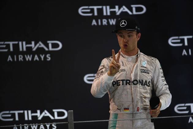 Abu Dhabi Grand Prix, UAE 24 - 27 November 2016 27.11.2016 - Race, 2nd place Nico Rosberg (GER) Mercedes AMG F1 W07 Hybrid and Champion 2016 