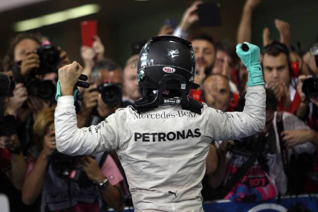 Formel 1, GP von Abu Dhabi, Nico Rosberg ist Weltmeister Abu Dhabi Grand Prix, UAE 24 - 27 November 2016 27.11.2016 - Race, 2nd place Nico Rosberg (GER) Mercedes AMG F1 W07 Hybrid and Champion 2016 