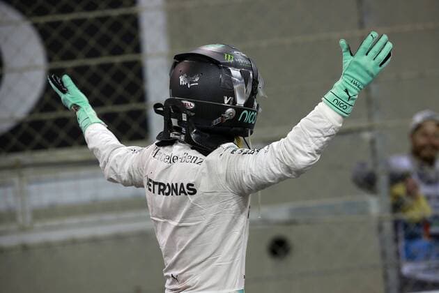 Formel 1, GP von Abu Dhabi, Nico Rosberg ist Weltmeister Abu Dhabi Grand Prix, UAE 24 - 27 November 2016 27.11.2016 - Race, 2nd place Nico Rosberg (GER) Mercedes AMG F1 W07 Hybrid and Champion 2016 