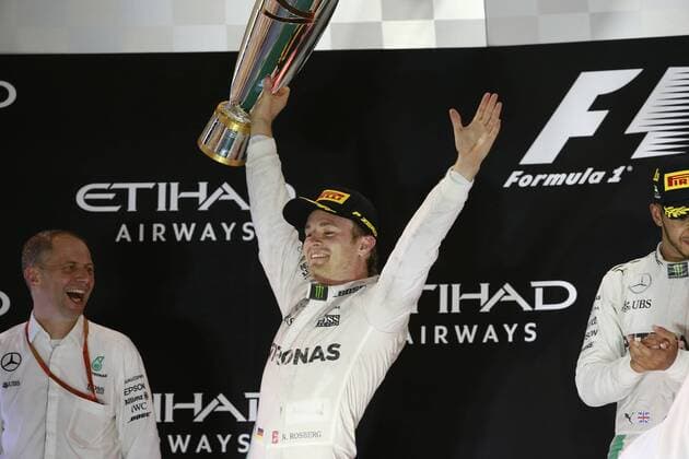 Abu Dhabi Grand Prix, UAE 24 - 27 November 2016 27.11.2016 - Race, 2nd place Nico Rosberg (GER) Mercedes AMG F1 W07 Hybrid and Champion 2016 