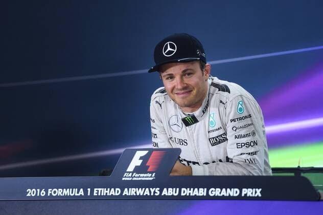 Nico Rosberg (Mercedes AMG Petronas Formula One Team) mit feuchten Augen in der Pressekonferenz nach dem Rennen, Grosser Preis von Abu Dhabi 2016, Motorsport, Formel 1, 27.11.2016, Copyright: xAndre Eibner-Pressefotox EP_JAE