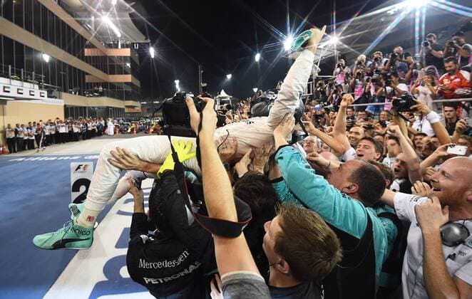 World Champion Nico Rosberg; Mercedes Grand Prix, formula 1 GP, Abu Dhabi, Yas Marina Circuit, VAE, 27.11.2016 Photo:mspb Jerry Andre World Champion Nico Rosberg; Abu Dhabi,