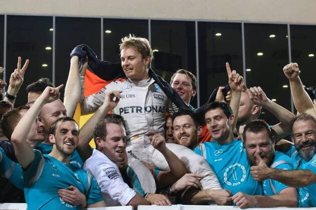 Formel 1, GP von Abu Dhabi, Nico Rosberg ist Weltmeister 27.11.2016. Abu Dhabi, UAE. Formula 1 Grand Prix Abu Dhabi, race day. Mercedes AMG Petronas - Nico Rosberg wins the driver championship xLeannexBoonx  ActionPlus11815062