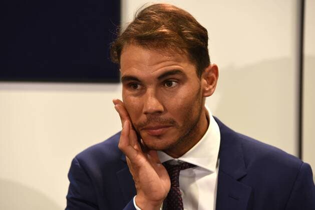 Spain: Rafael Nadal in Madrid The Spanish tennis Rafael Nadal, 30 years-old, pictured during a press conference PK Pressekonferenz for new campaign of Tommy Hilfiger in Madrid.  JorgexSanz PacificxPress