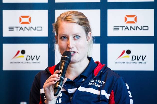 Deborah van Daelen (Allianz MTV Stuttgart); DVV-Pokal Pressekonferenz, Dorint-Kongresshotel, Mannheim Deutschland, 20161129; Mannheim Copyright: xWuechnerx xEibner-Pressefotox EP_nwr