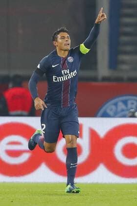 joie Thiago Silva (PSG) FOOTBALL : Paris Saint Germain (PSG) vs SCO Angers - Ligue 1 - 30 11 2016 GwendolineLeGoff Panoramic 