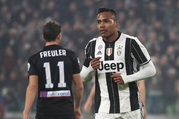December 3, 2016 - Turin, Italy - Juventus defender Alex Sandro (12) celebrates after scoring his goal during the Serie A match between Juventus FC and Atalanta BC at Juventus Stadium on December 3, 2016 in Turin, Italy. Juventus FC v Atalanta BC - Serie A  - ZUMAn230 20161203_zaa_n230_194