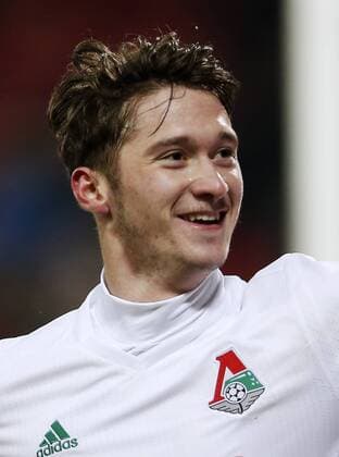 MOSCOW, RUSSIA - DECEMBER 4, 2016: Lokomotiv Moscow s Alexei Miranchuk reacts after scoring in the 2016 17 Russian Premier League Round 17 football match against FC Terek Grozny at Lokomotiv Stadium. Mikhail Japaridze TASS  TS039DDE