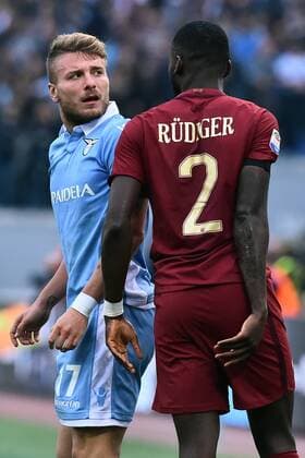 Bilder des Tages - SPORT Fußball, Lazio Rom - AS Rom Serie A Lazio Rom - AS Rom, ITA 2016 2017 Antonio Rudiger (Roma) e Ciro Immobile (Lazio)  MassimoxInsabatox xIPA