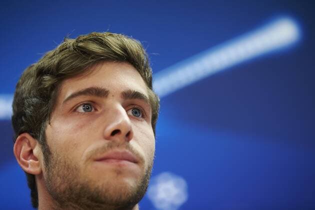 FC Barcelona Barca s defender Sergi Roberto addresses a press conference PK Pressekonferenz at the Camp Nou stadium in Barcelona city, Catalonia, north-eastern Spain, 05 December 2016. FC Barcelona will face Borussia Moenchenglabach in a Champions League match on 06 December 2016. FC Barcelona press conference !ACHTUNG: NUR REDAKTIONELLE NUTZUNG!  20161205-636165442398851202