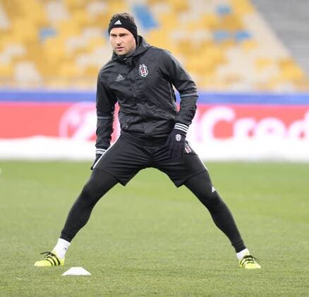 Besiktas players during a training session at NSK Olympiyskiy Stadium in Kiev, Ukraine on December 05 2016, a day before their UEFA Champions League group B match agaimnst Dynamo Kiev. Pictured: Dusko Tosic 