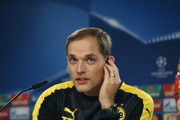 Borussia Dortmund s head coach Thomas Tuchel during a press conference PK Pressekonferenz held after a team s training session at Santiago Bernabeu stadium in Madrid, Spain, 06 December 2016. Real Madrid will face Borussia Dortmund in a Champions League soccer match the upcoming 07 December Borussia Dortmund s press conference !ACHTUNG: NUR REDAKTIONELLE NUTZUNG!  20161206-636166485964448544