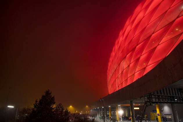 GER, UEFA CL, Feature C Bayern Muenchen (GER) vs Atletico Madrid (ESP) 06.12.2016, Allianz Arena, Muenchen, GER, UEFA CL, FC Bayern Muenchen (GER) vs Atletico Madrid (ESP) , Gruppe D, im Bild Feature Allianz Arena im Nebel Foto © nordphoto Straubmeier nordphotox xStraubmeier