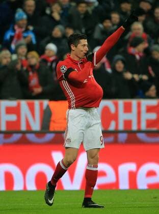 06.12.2016, CL, FCB vs Atletico Madrid, Allianz Arena Muenchen, im Bild: Robert Lewandowski (FCB) jubelt zum 1:0