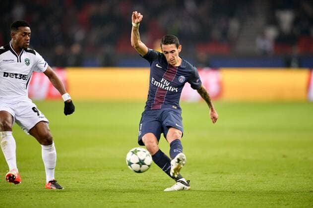 Fußball, CL, Paris St. Germain - Ludogorez Rasgrad 11 ANGEL DI MARIA (psg) - Paris, Frankreich - Fussball, Champions League, Paris Saint Germain PSG vs. PFC Ludogorets Razgrad - 06 12 2016 AnthonyBIBARD FEP Panoramic 