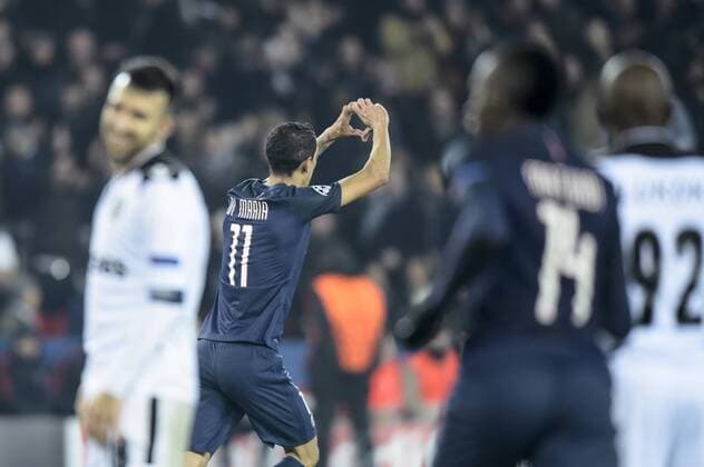 Fußball, CL, Paris St. Germain - Ludogorez Rasgrad Angel Di Maria ( PSG ) FOOTBALL : Paris Saint Germain vs Ludogorets - Champions League - Paris - 06 12 2016 FedericoPestellini Panoramic 
