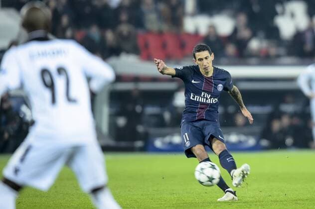 Fußball, CL, Paris St. Germain - Ludogorez Rasgrad Angel Di Maria ( PSG ) FOOTBALL : Paris Saint Germain vs Ludogorets - Champions League - Paris - 06 12 2016 FedericoPestellini Panoramic 