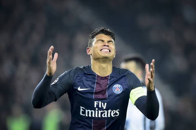 Thiago Silva ( PSG ) FOOTBALL : Paris Saint Germain vs Ludogorets - Champions League - Paris - 06 12 2016 FedericoPestellini Panoramic 