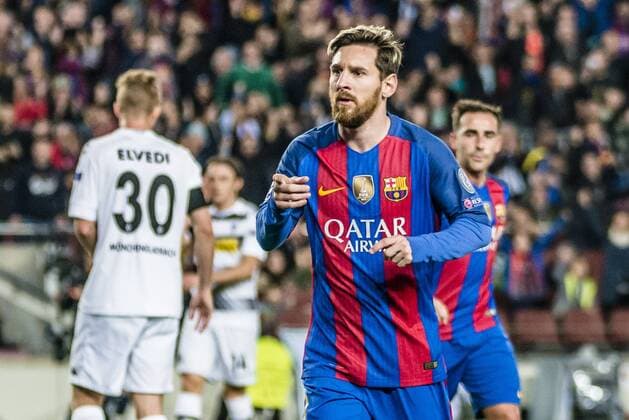 December 6, 2016 - Barcelona, Catalonia, Spain - FC Barcelona Barca forward MESSI celebrates his goal during the Champions League match against Borussia MoÂ¶nchengladbach at the Camp Nou stadium in Barcelona FC Barcelona 4:0 Gladbach - Champions League - ZUMAo105 20161206_zap_o105_033
